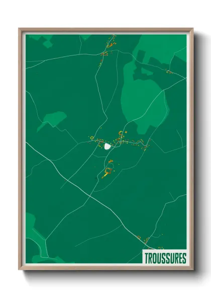 Une affiche de carte sur Troussures
