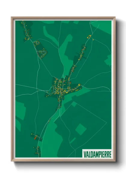 Une affiche de carte sur Valdampierre