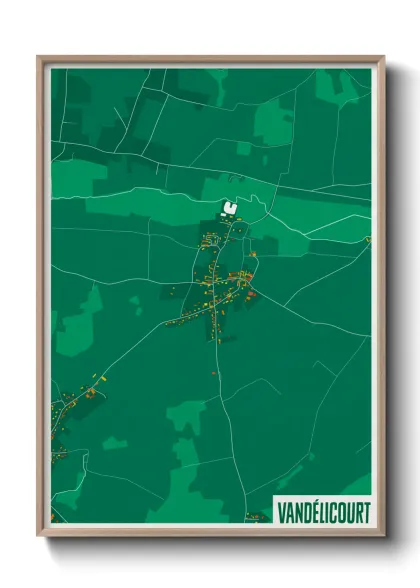 Une affiche de carte sur Vandélicourt