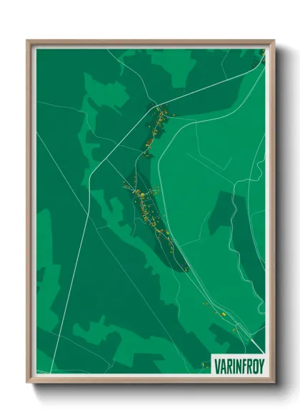 Une affiche de carte sur Varinfroy