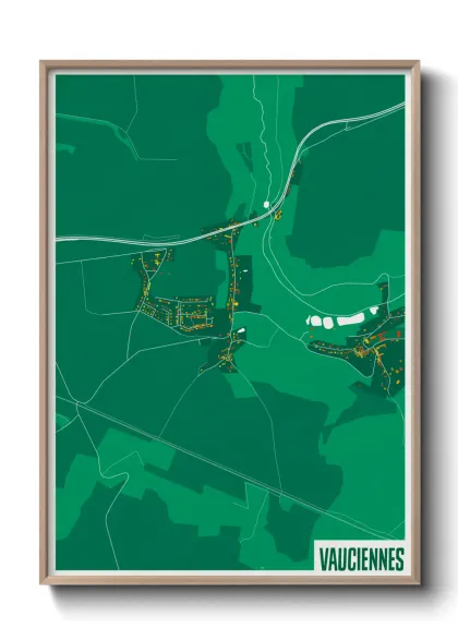 Une affiche de carte sur Vauciennes