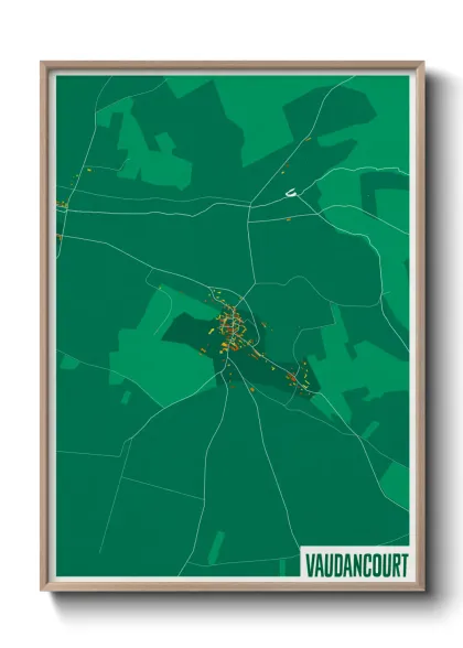 Une affiche de carte sur Vaudancourt