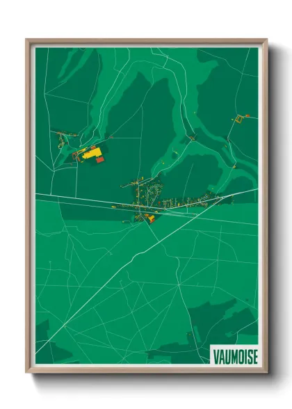 Une affiche de carte sur Vaumoise