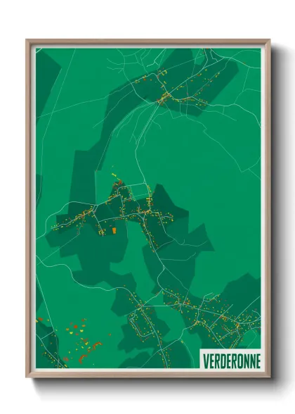 Une affiche de carte sur Verderonne