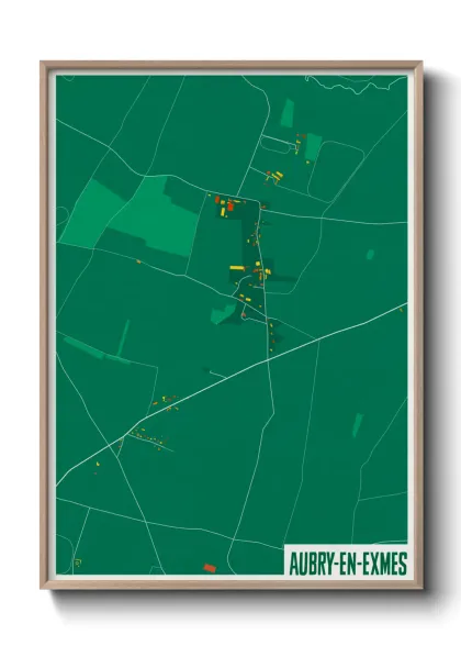 Une affiche de carte sur Aubry-en-Exmes