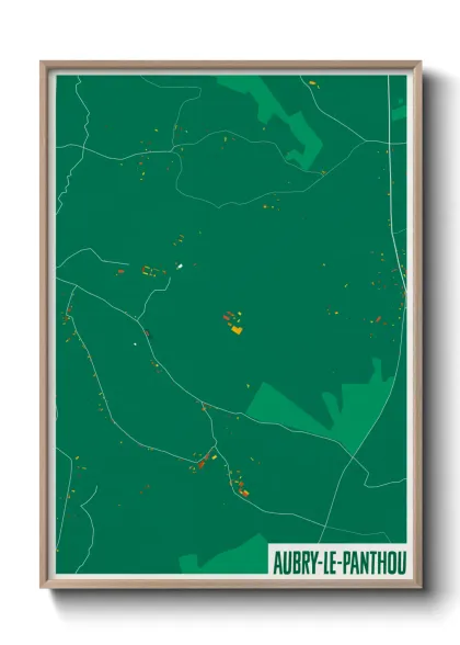 Une affiche de carte sur Aubry-le-Panthou