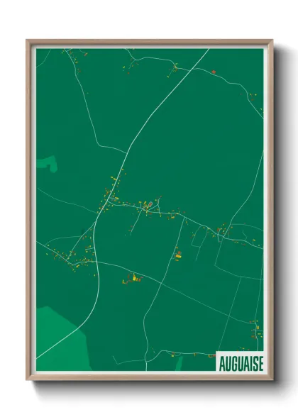 Une affiche de carte sur Auguaise