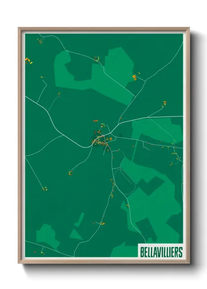 Une affiche de carte sur Bellavilliers