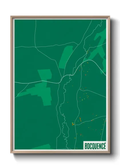 Une affiche de carte sur Bocquencé