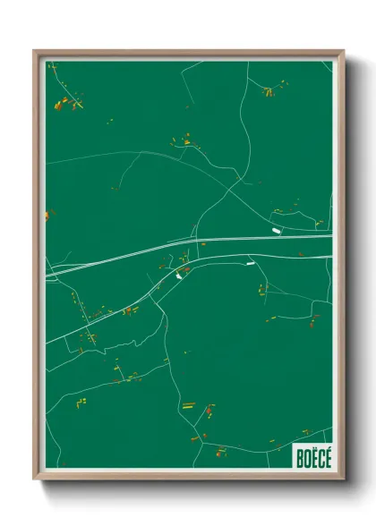 Une affiche de carte sur Boëcé