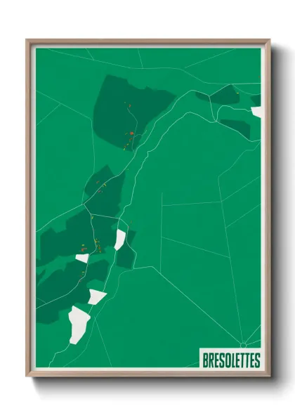 Une affiche de carte sur Bresolettes