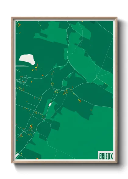 Une affiche de carte sur Brieux