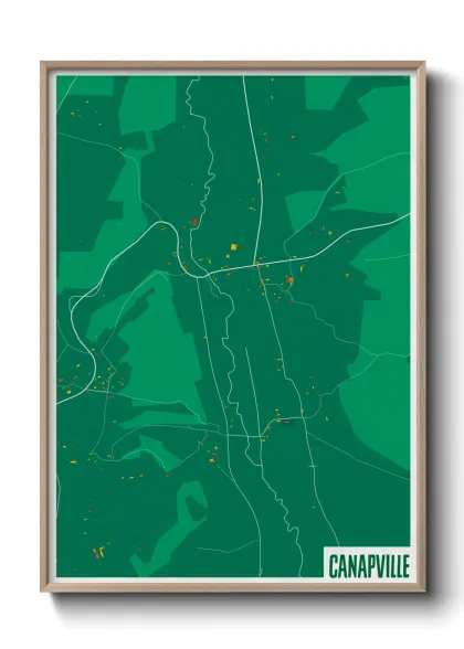 Une affiche de carte sur Canapville