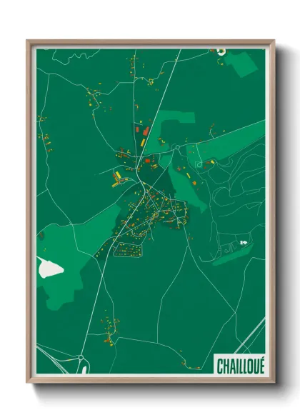 Une affiche de carte sur Chailloué