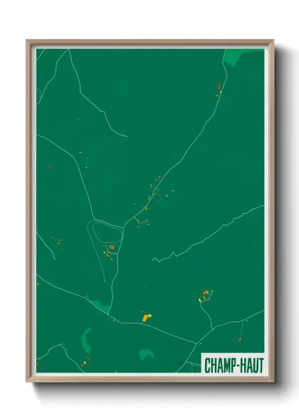 Une affiche de carte sur Champ-Haut