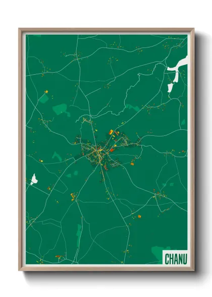 Une affiche de carte sur Chanu