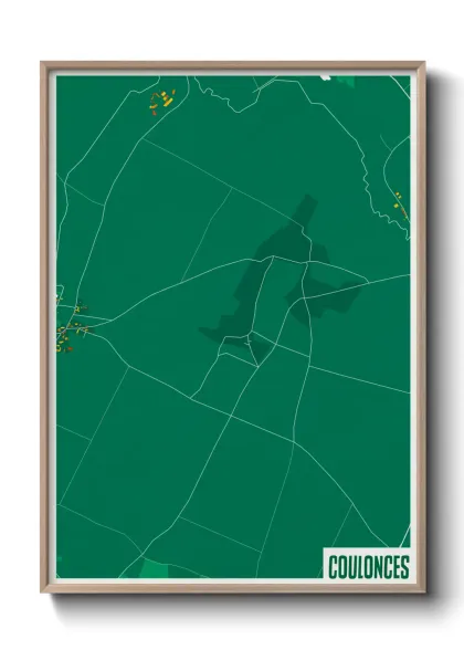 Une affiche de carte sur Coulonces