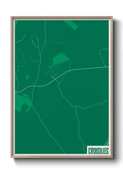 Une affiche de carte sur Croisilles