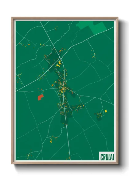 Une affiche de carte sur Crulai