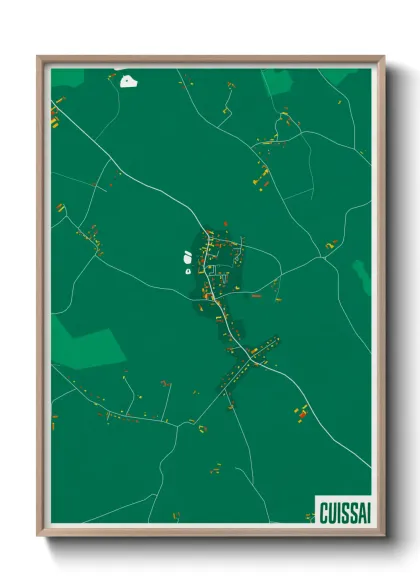 Une affiche de carte sur Cuissai