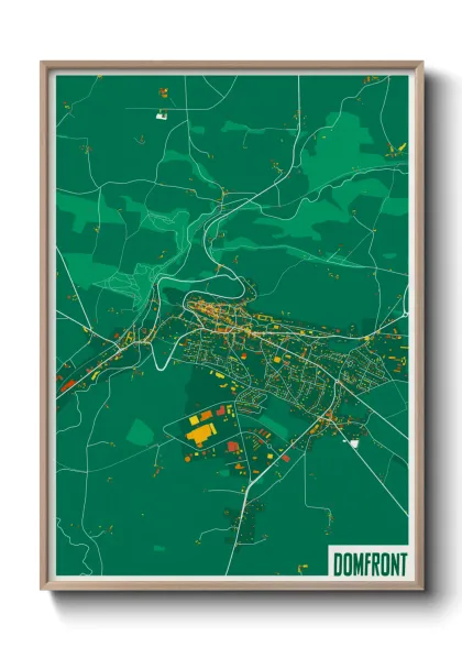Une affiche de carte sur Domfront
