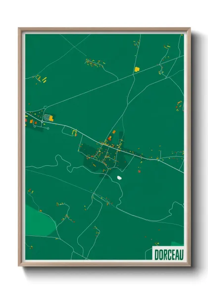 Une affiche de carte sur Dorceau