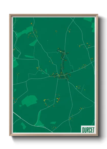 Une affiche de carte sur Durcet