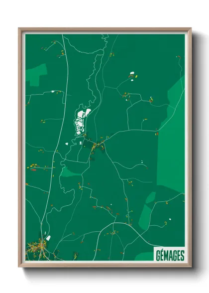 Une affiche de carte sur Gémages