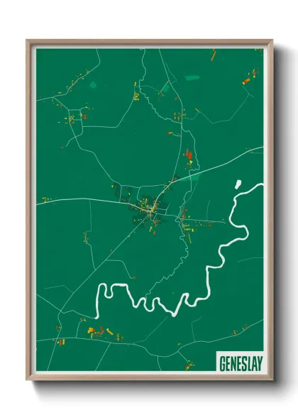 Une affiche de carte sur Geneslay