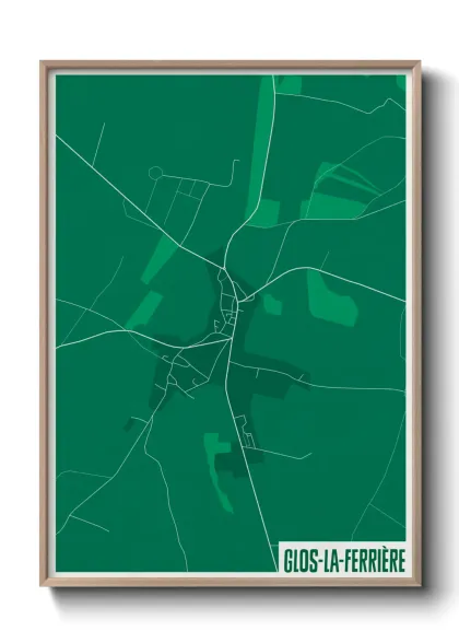 Une affiche de carte sur Glos-la-Ferrière