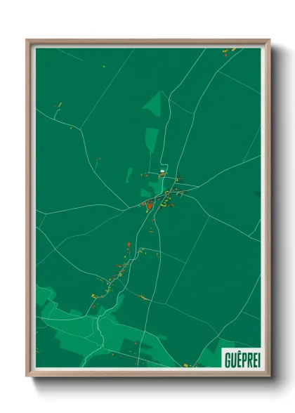 Une affiche de carte sur Guêprei