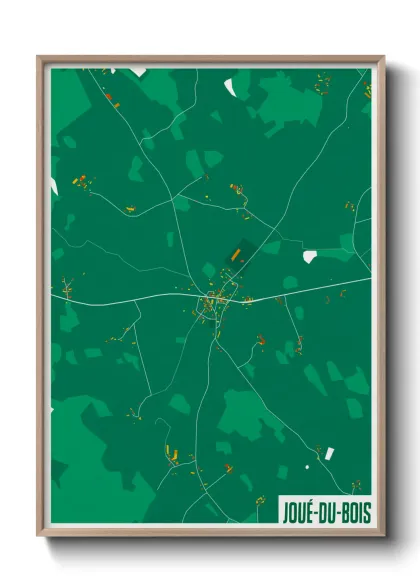 Une affiche de carte sur Joué-du-Bois