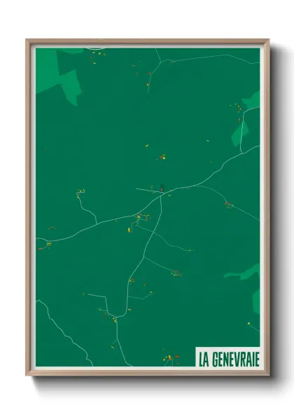 Une affiche de carte sur La Genevraie