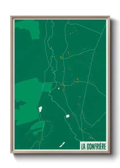 Une affiche de carte sur La Gonfrière