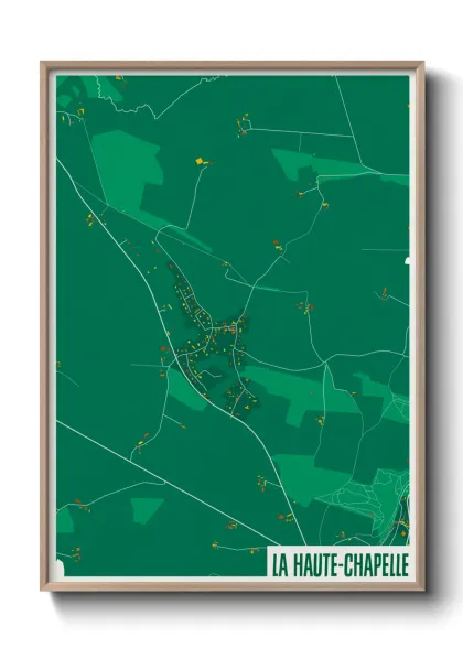 Une affiche de carte sur La Haute-Chapelle