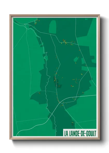 Une affiche de carte sur La Lande-de-Goult