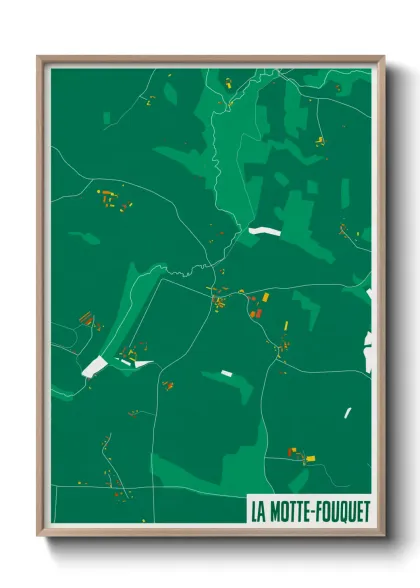 Une affiche de carte sur La Motte-Fouquet