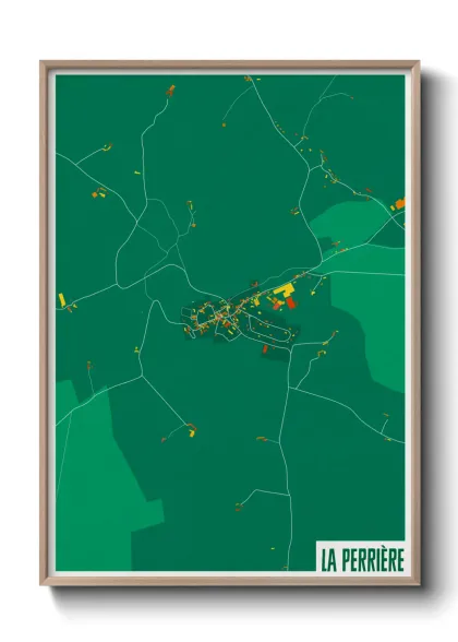 Une affiche de carte sur La Perrière