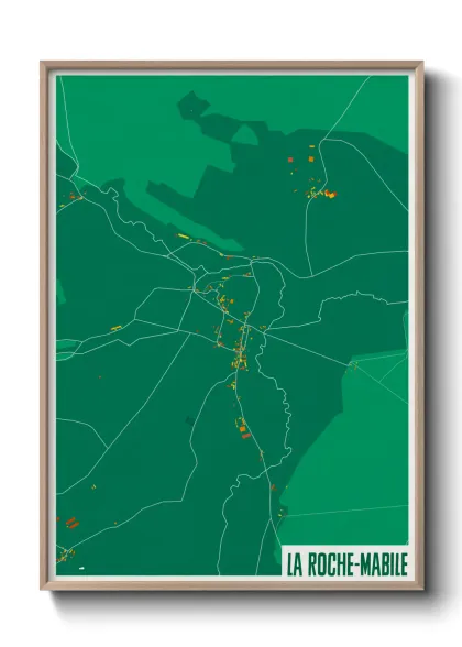 Une affiche de carte sur La Roche-Mabile