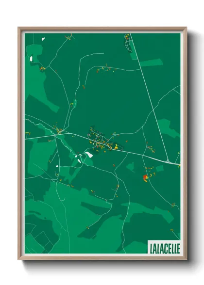 Une affiche de carte sur Lalacelle