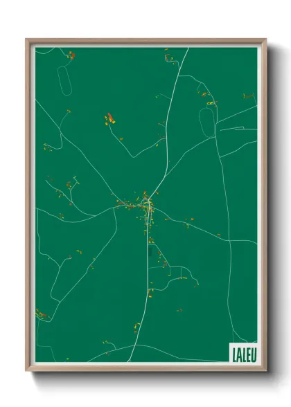 Une affiche de carte sur Laleu