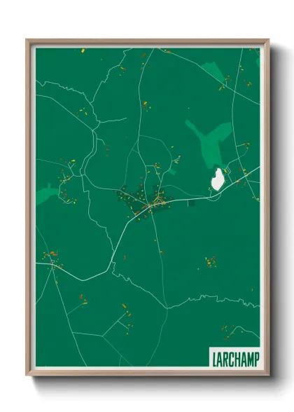 Une affiche de carte sur Larchamp