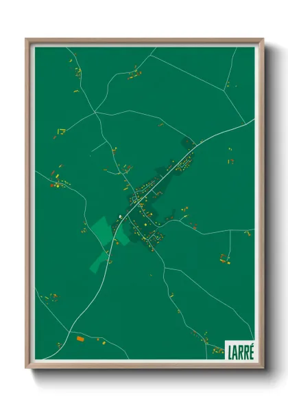 Une affiche de carte sur Larré
