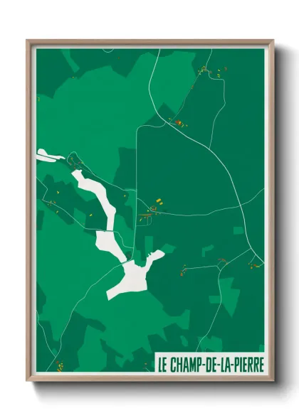 Une affiche de carte sur Le Champ-de-la-Pierre