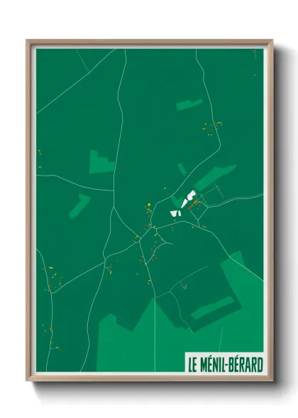 Une affiche de carte sur Le Ménil-Bérard