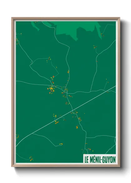 Une affiche de carte sur Le Ménil-Guyon