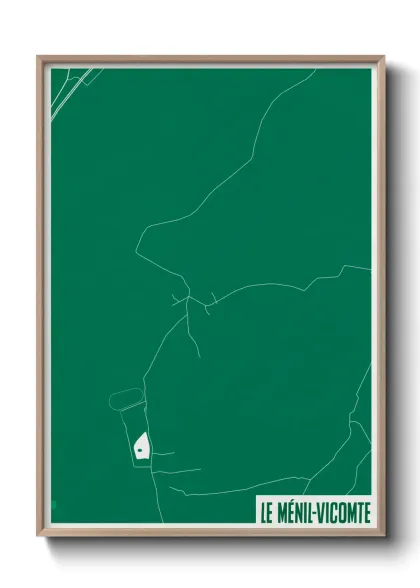 Une affiche de carte sur Le Ménil-Vicomte