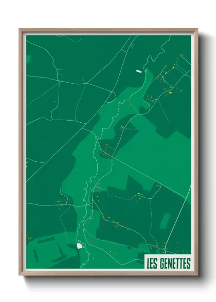 Une affiche de carte sur Les Genettes