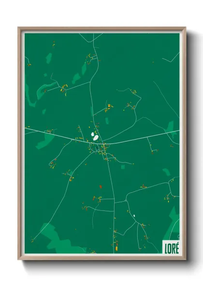 Une affiche de carte sur Loré