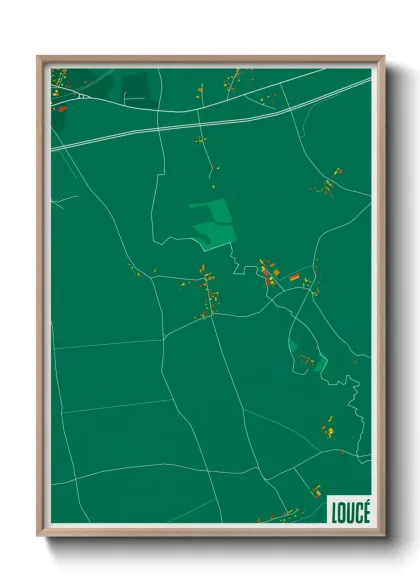 Une affiche de carte sur Loucé